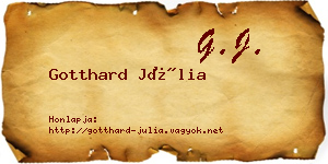 Gotthard Júlia névjegykártya